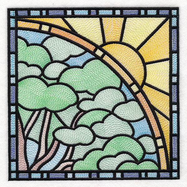 All The Seasons Stained Glass Tree - Summer