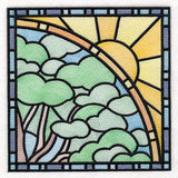 All The Seasons Stained Glass Tree - Summer