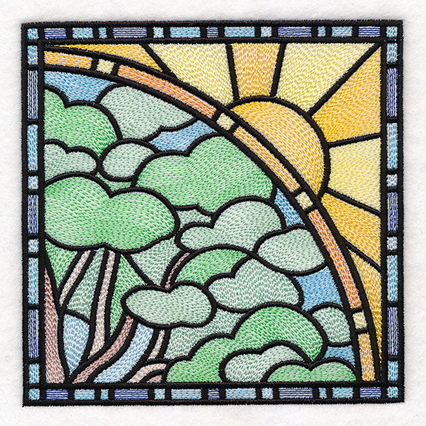 All The Seasons Stained Glass Tree - Summer