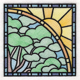 All The Seasons Stained Glass Tree - Summer