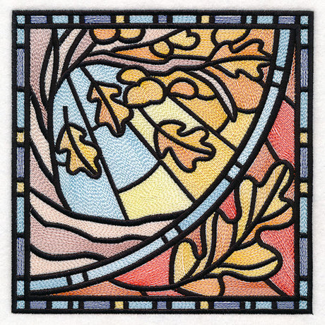 All The Seasons Stained Glass Tree - Fall