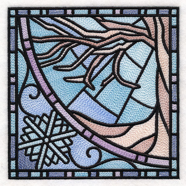 All The Seasons Stained Glass Tree - Winter