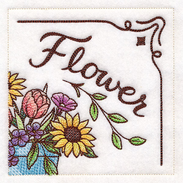 Flower Market Sign Panel 2