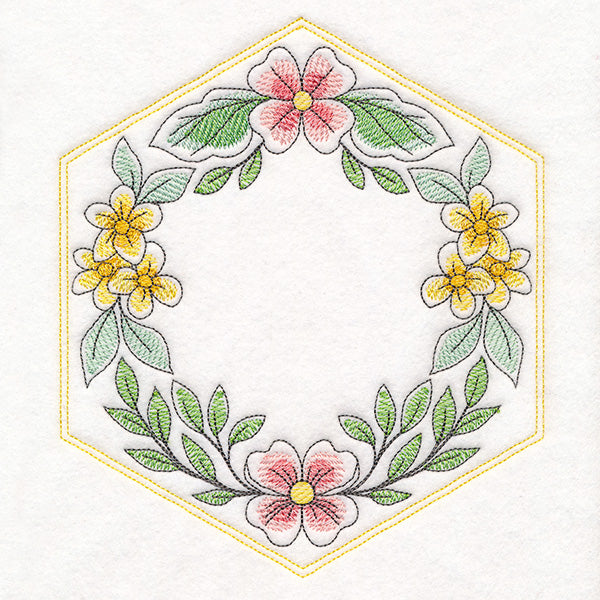 Sweet As Can Bee Quilt Hexagon 1