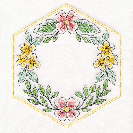 Sweet As Can Bee Quilt Hexagon 1