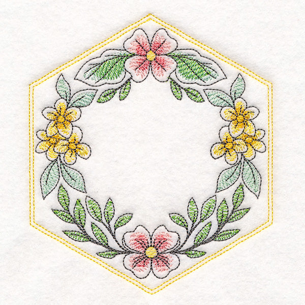 Sweet As Can Bee Quilt Hexagon 1