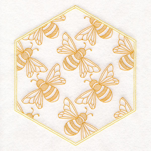 Sweet As Can Bee Quilt Hexagon 4