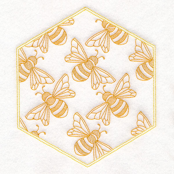 Sweet As Can Bee Quilt Hexagon 4