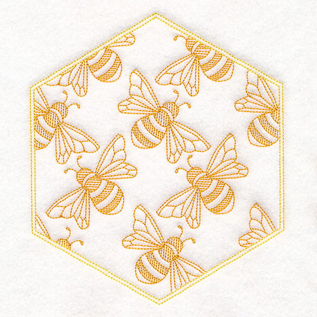 Sweet As Can Bee Quilt Hexagon 4