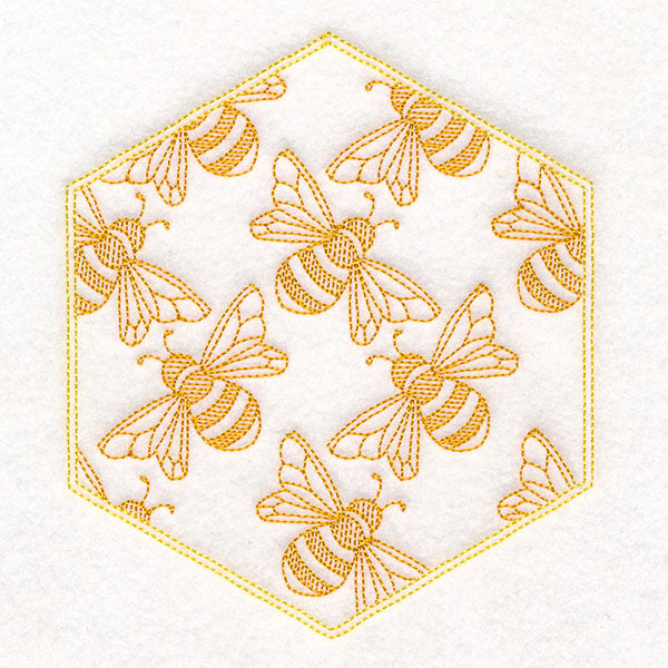 Sweet As Can Bee Quilt Hexagon 4
