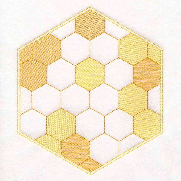 Sweet As Can Bee Quilt Hexagon 5