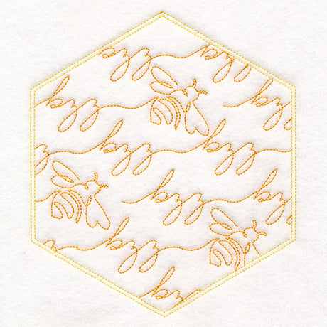 Sweet As Can Bee Quilt Hexagon 6