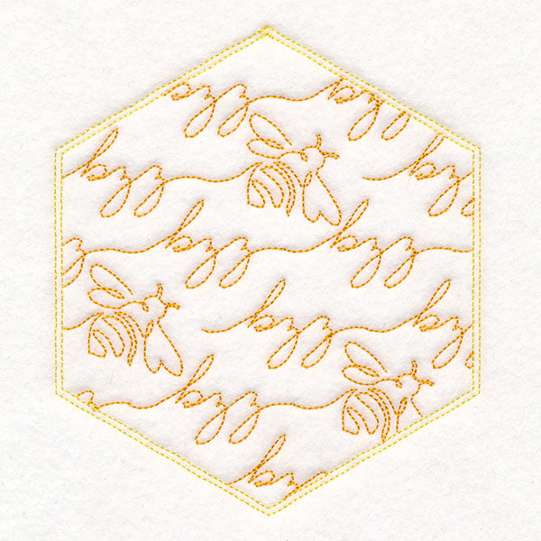 Sweet As Can Bee Quilt Hexagon 6