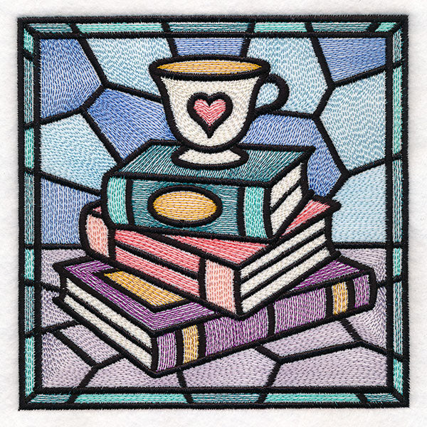 Stained Glass Books & Tea Square
