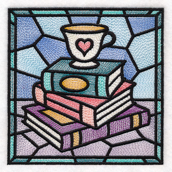 Stained Glass Books & Tea Square