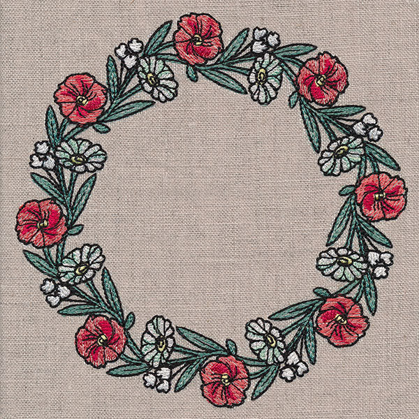 Poppies in Bloom Wreath