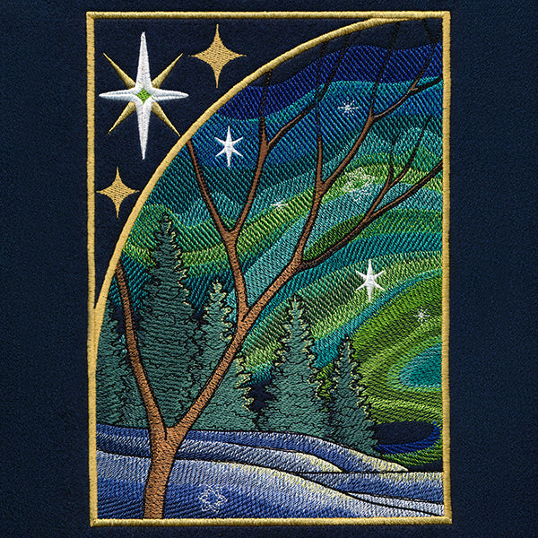 Northern Lights Blue Jays Panel Scene - Upper Left