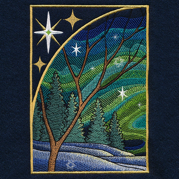 Northern Lights Blue Jays Panel Scene - Upper Left