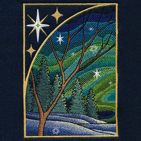 Northern Lights Blue Jays Panel Scene - Upper Left