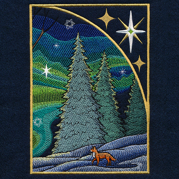 Northern Lights Blue Jays Panel Scene - Upper Right