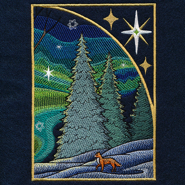 Northern Lights Blue Jays Panel Scene - Upper Right