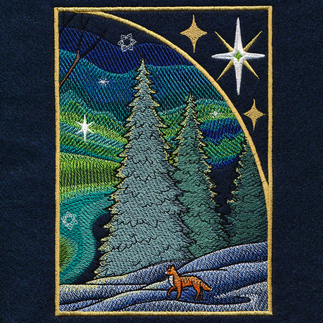 Northern Lights Blue Jays Panel Scene - Upper Right