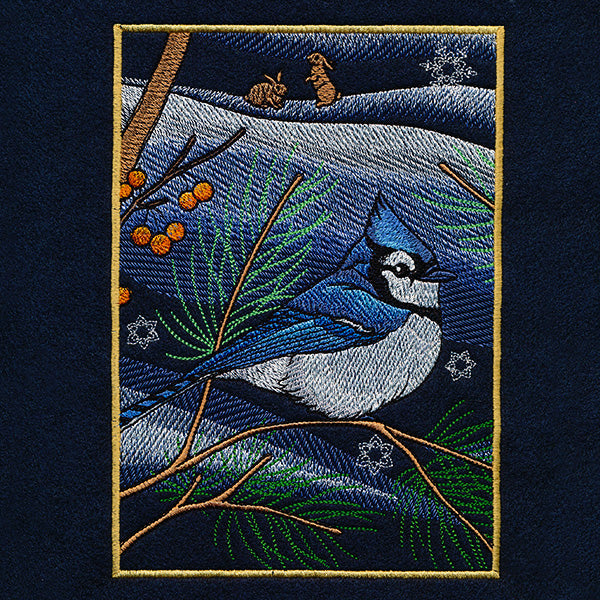 Northern Lights Blue Jays Panel Scene - Bottom Left