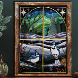 Northern Lights Blue Jays Panel Scene - Bottom Left