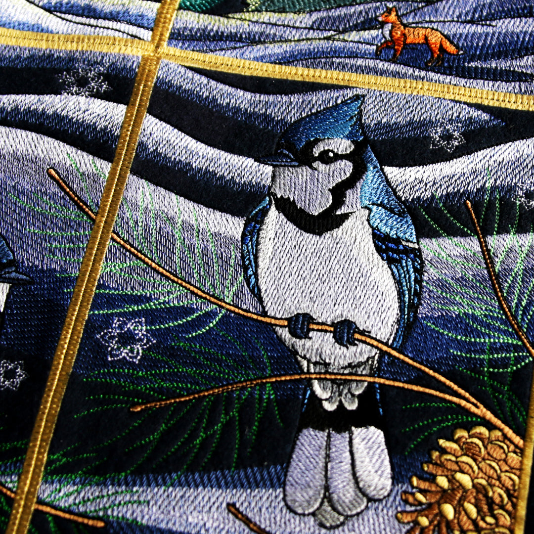 Northern Lights Blue Jays Panel Scene - Bottom Right