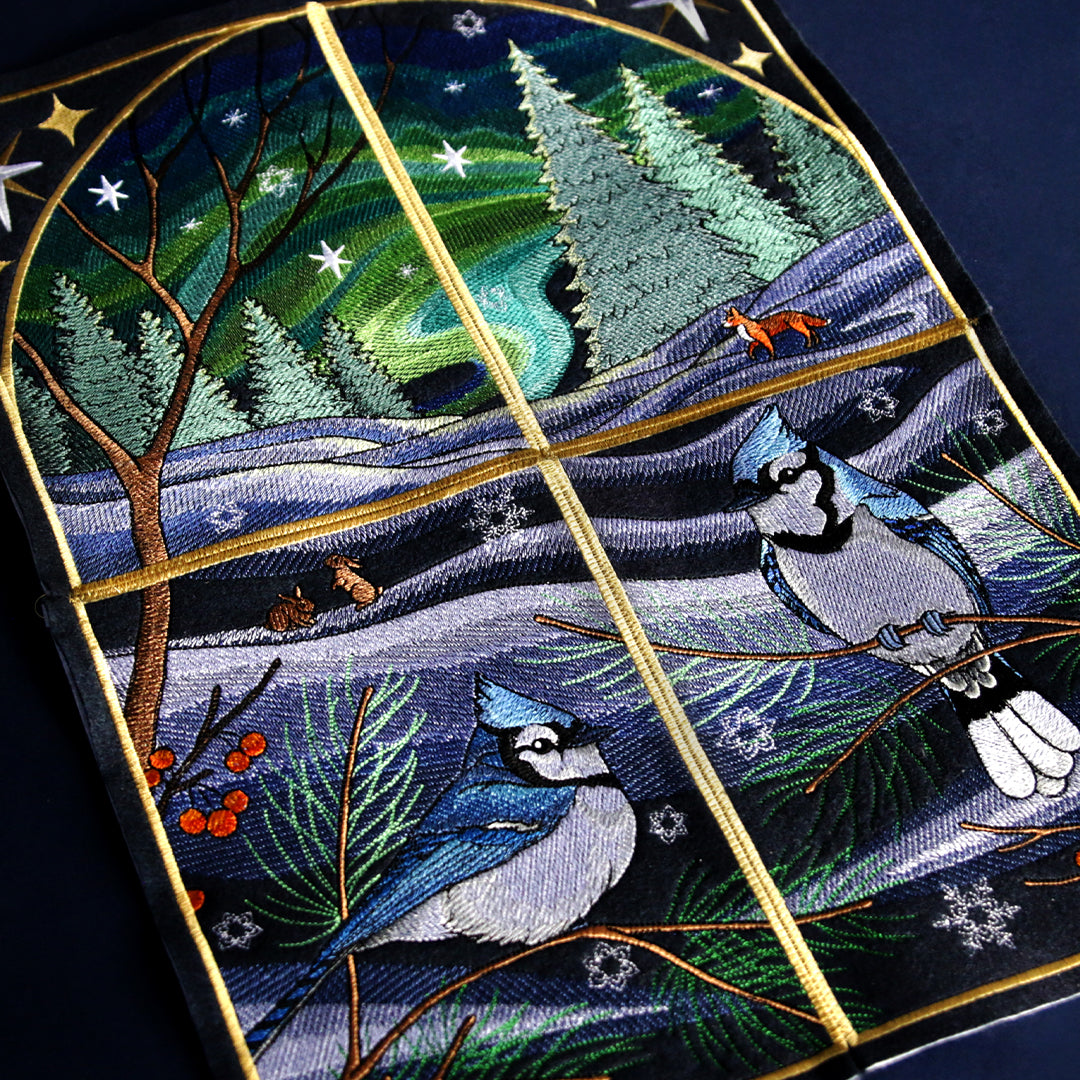 Northern Lights Blue Jays Panel Scene - Bottom Right