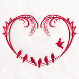 Birds on a Wire Heart