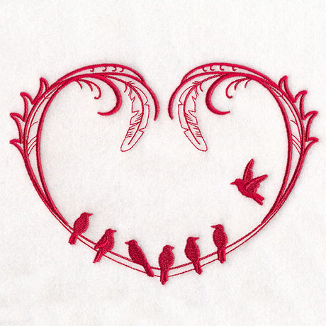 Birds on a Wire Heart