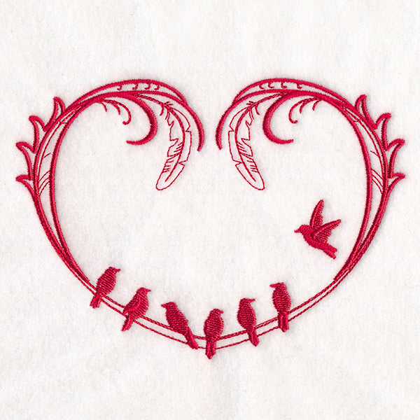 Birds on a Wire Heart