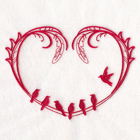 Birds on a Wire Heart