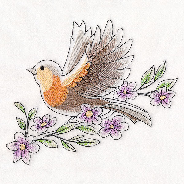 Birds & Blooms - European Robin