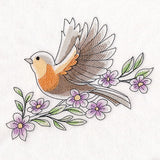 Birds & Blooms - European Robin