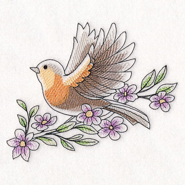 Birds & Blooms - European Robin