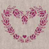 Textured Heart in Flowers