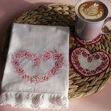 Textured Heart in Flowers