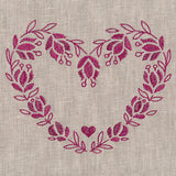 Textured Heart in Flowers