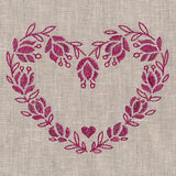 Textured Heart in Flowers