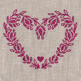 Textured Heart in Flowers