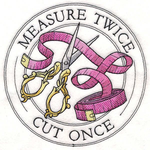 Measure Twice Cut Once Stamp