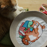 Sleeping on Fabric Kitty