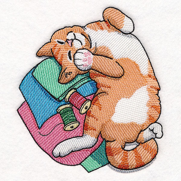 Sleeping on Fabric Kitty