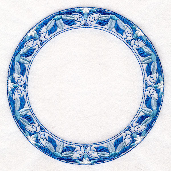 Delft Blue Mandala Narrow Wreath