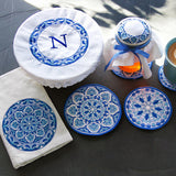 Delft Blue Mandala Narrow Wreath