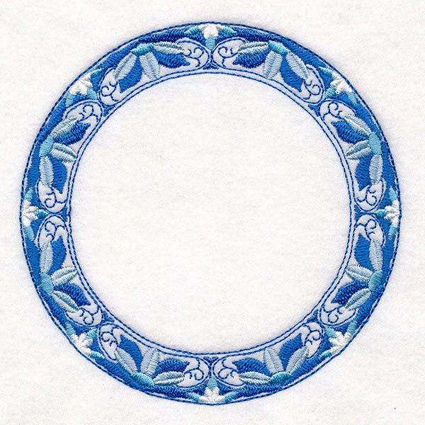 Delft Blue Mandala Narrow Wreath