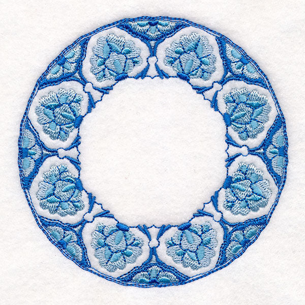 Delft Blue Mandala Wreath