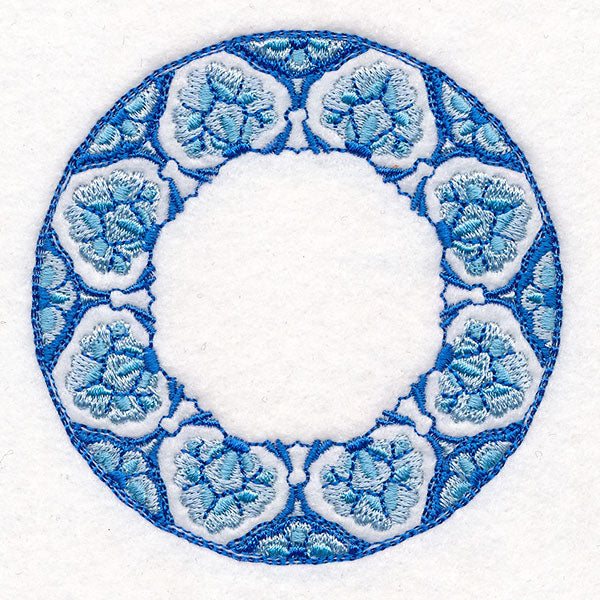 Delft Blue Mandala Wreath